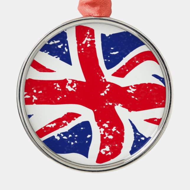 UK Flag Metal Ornament (Front)