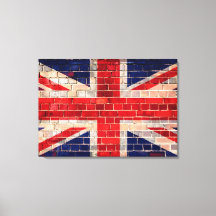 UK flag on a brick wall