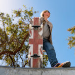 UK Flag on Wall Union Jack British Skateboard<br><div class="desc">Dirty Union Jack UK British ( brit ) flag graphic design on red brick wall skateboard deck from Ricaso</div>