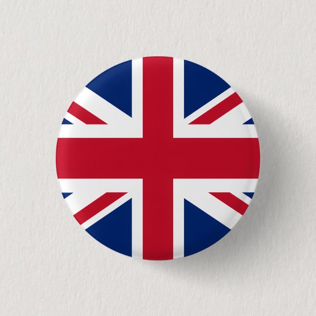 UK Flag Pride 1 Inch Round Button (Front)