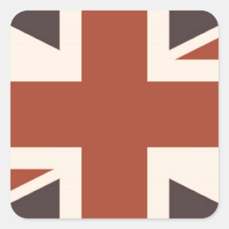 UK Flag - Retro Square Sticker