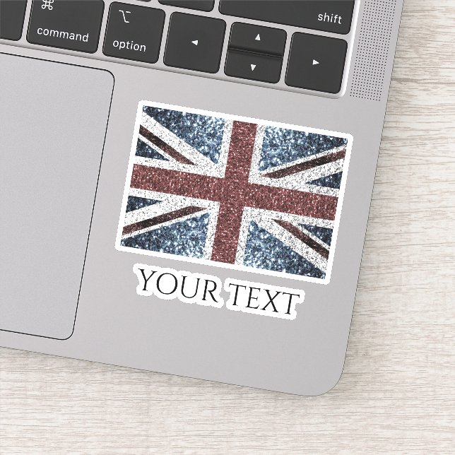 UK flag Rustic vintage sparkles glitters Your text (Detail)
