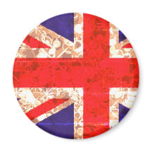 UK Flag sparkle London magnet
