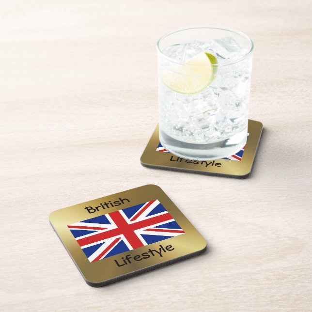 UK Flag+Text Coaster (Right Side)