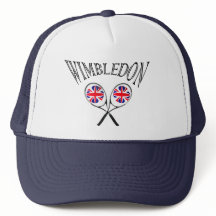 UK flag Wimbledon tennis rackets hat
