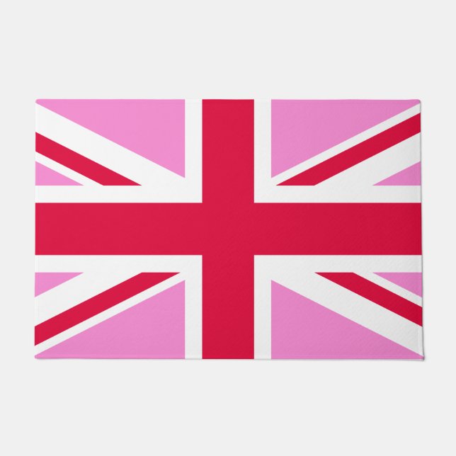 UK Gay Pride (Pink Union Jack) (Gay British Flag) Doormat (Front)