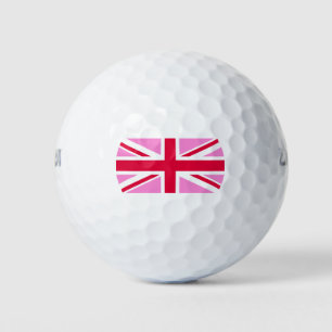 UK Gay Pride (Pink Union Jack) (Gay British Flag) Golf Balls