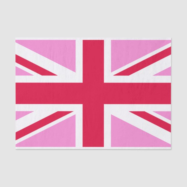 UK Gay Pride (Pink Union Jack) (Gay British Flag) Tissue Paper (Front)