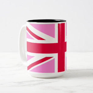UK Gay Pride (Pink Union Jack) (Gay British Flag) Two-Tone Coffee Mug