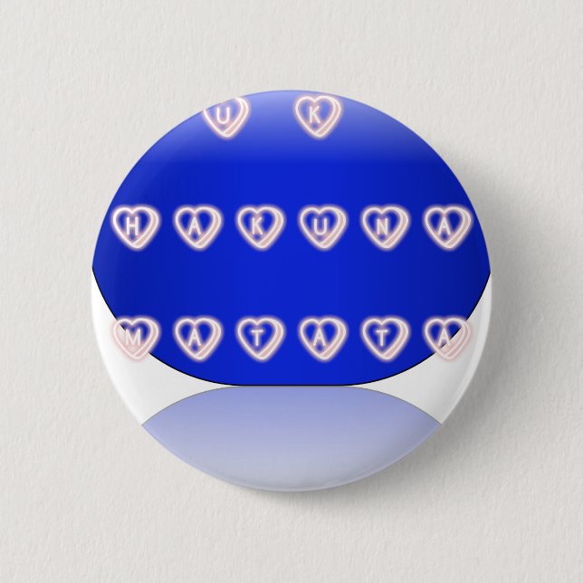 UK Hakuna Matata Art Print 2 Inch Round Button (Front)