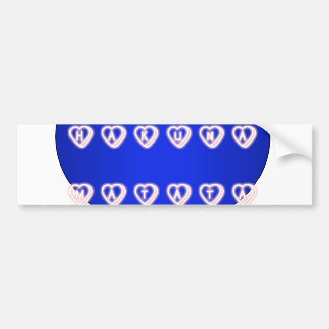 UK Hakuna Matata Art Print Bumper Sticker (Front)