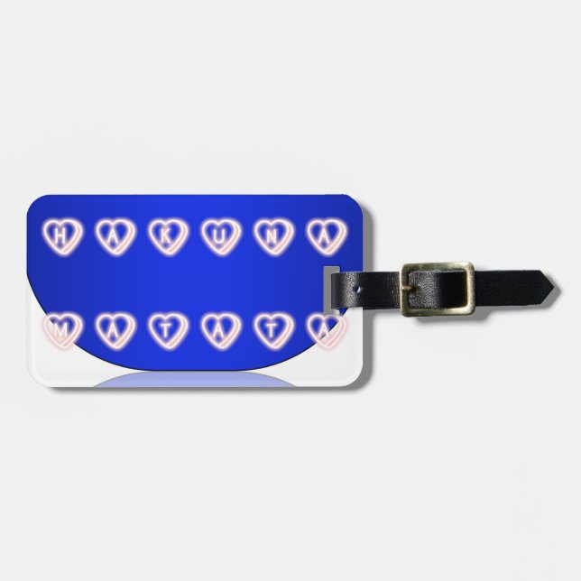 UK Hakuna Matata Art Print Luggage Tag (Front Horizontal)