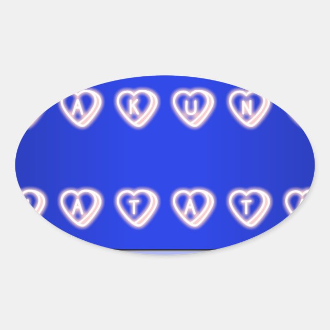 UK Hakuna Matata Art Print Oval Sticker (Front)