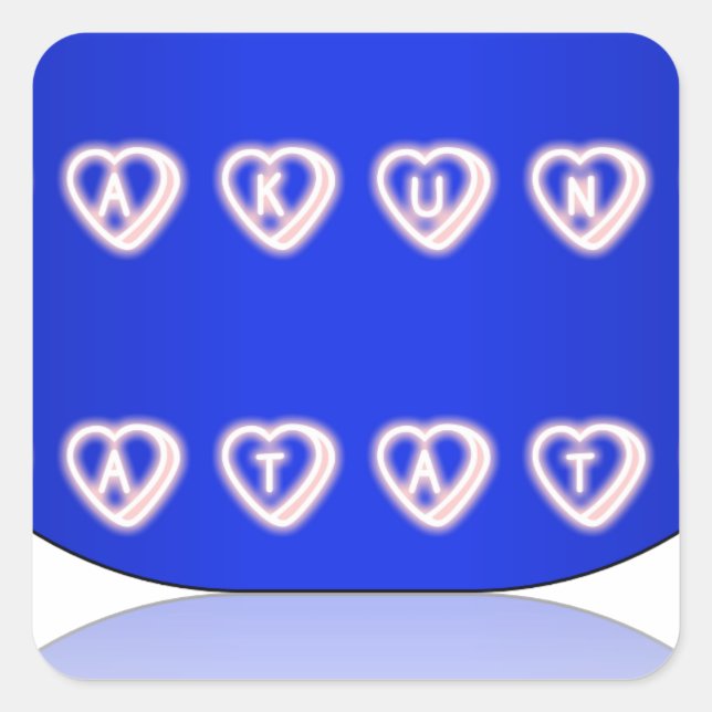 UK Hakuna Matata Art Print Square Sticker (Front)