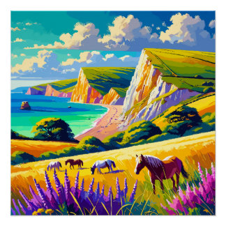 uk Jurassic coast cposter art Poster