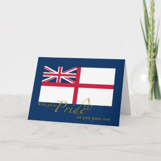 UK Navy Passing Out British White Ensign & Anchor Card