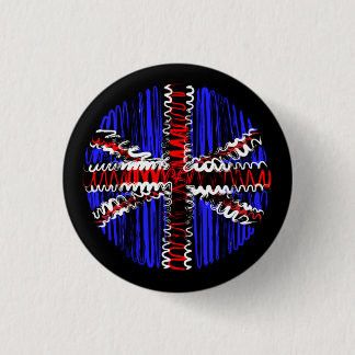 UK on Black 1 Inch Round Button