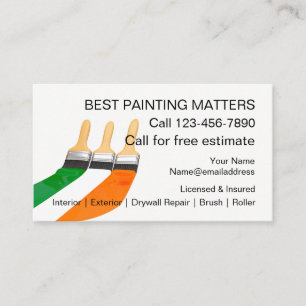UK Paint Contractor Business Cards