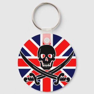 UK pirate flag. Keychain