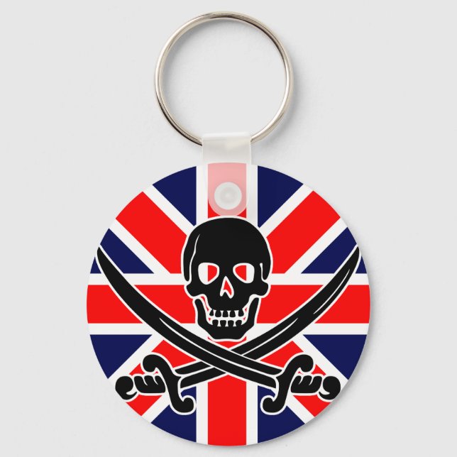 UK pirate flag. Keychain (Front)