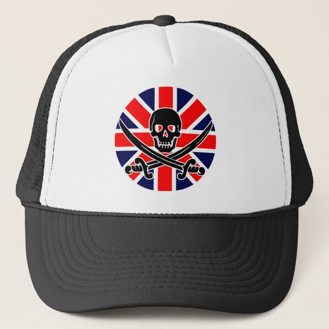 UK pirate flag. Trucker Hat (Front)