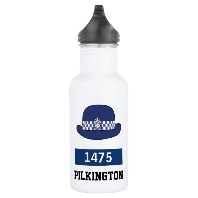 UK Police WPC Hat - Add Number & Name 532 Ml Water Bottle (Right)