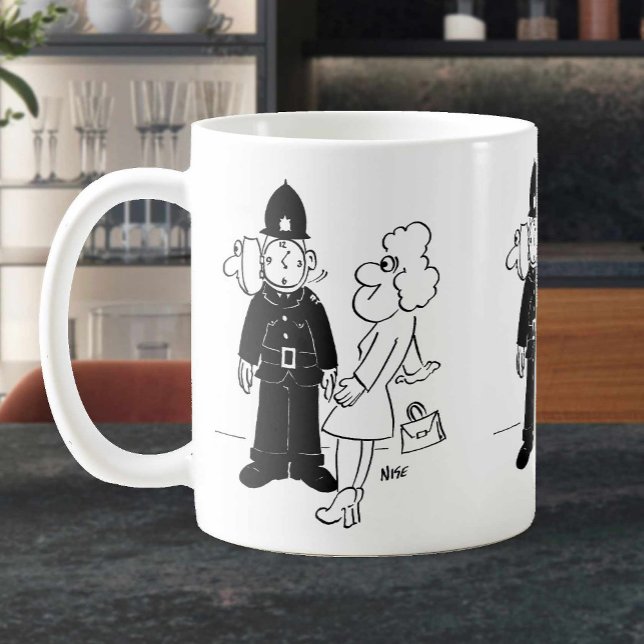 UK Policeman's Cuckoo Clock Helmet. Funny Coffee Mug (Creator Uploaded)
