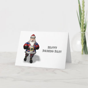 UK Santa Claus On Boxing Day Holiday Card