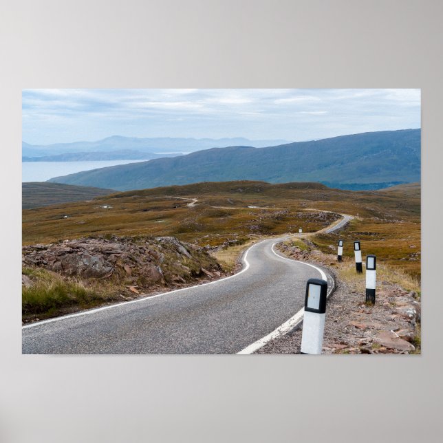 UK, Scotland - Single-track road Poster (Front)