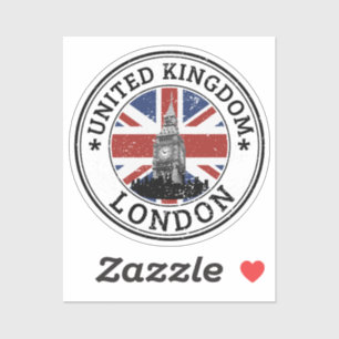 UK Seal Sticker Round Flag For Laptop Book...