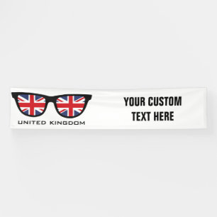UK Shades custom text & color banner