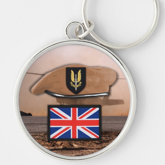 uk special air service sas badge beret Keychains (Front)