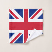 UK Union Jack British Themed Personalized Bath Towel Set (Wash Cloth)