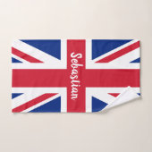 UK Union Jack British Themed Personalized Bath Towel Set (Hand Towel)
