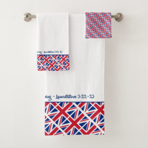 UK UNION JACK Custom Patriotic Bath Towel Set