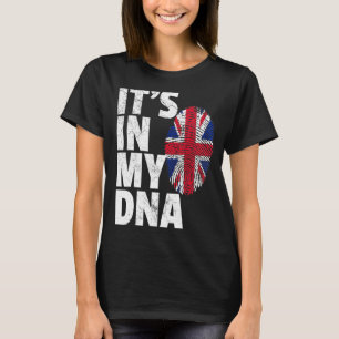 Uk Union Jack England Flag It's In My Dna Christma T-Shirt