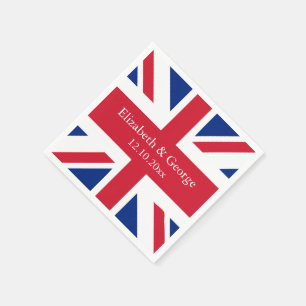 UK Union Jack Flag British Wedding Napkin