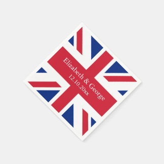 UK Union Jack Flag British Wedding Napkin