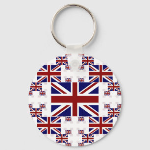 UK Union Jack Flag in Layers #2 Keychain