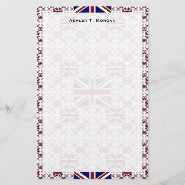 UK Union Jack Flag in Layers Stationery (Front)