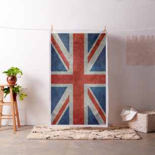 UK Union Jack Flag in retro style vintage textures Fabric