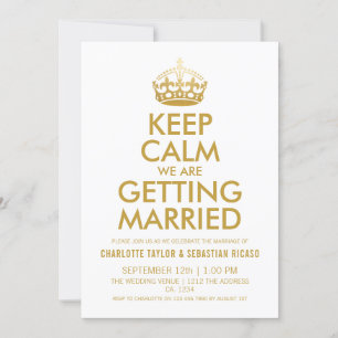 UK Union Jack Wedding Britain Gold Crown Announcement
