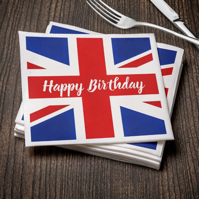 UK United Kingdom British Happy Birthday Napkin (UK United Kingdom British Happy Birthday Napkins
)