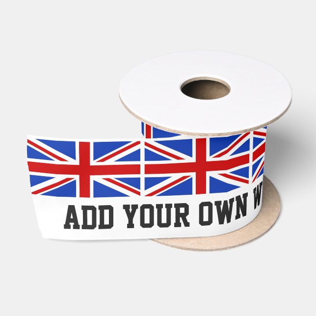 Uk United Kingdom Flag Satin Ribbon (Spool)