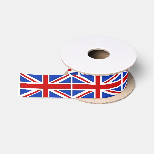 Uk United Kingdom Flag Satin Ribbon (Spool)