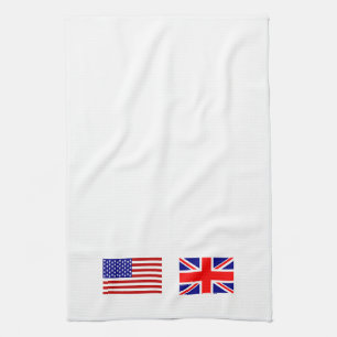UK & USA Flags Side by Side Kitchen Towel