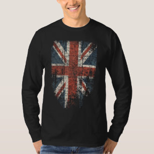Uk Women Men Cool Vintage British Union Jack Flag T-Shirt