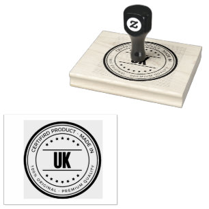 UK Wood Art Sepia Comfortable Grip Handle Perfect  Rubber Stamp