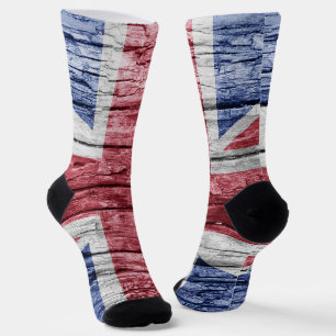 UK wood flag Socks
