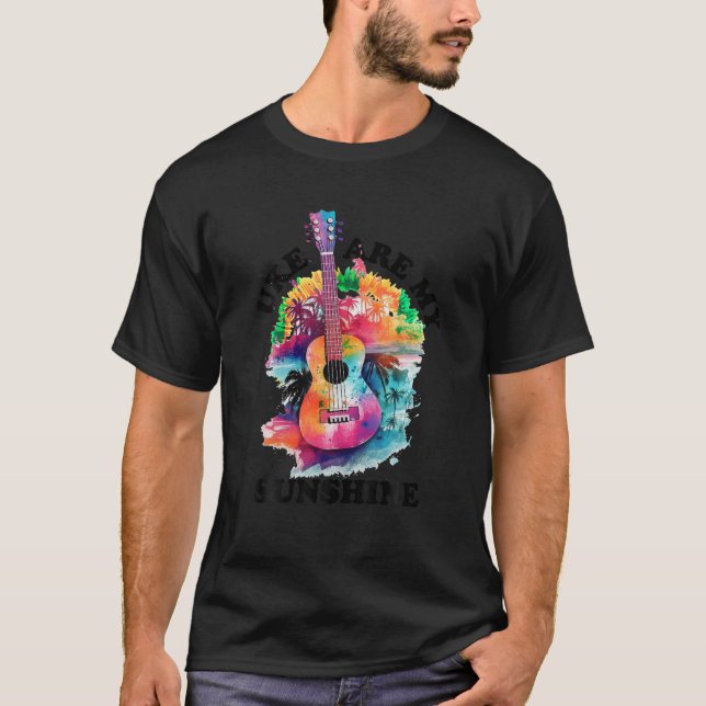 Uke Are My Sunshine Ukulele Player Ukulelist T Shi T-Shirt (Front)